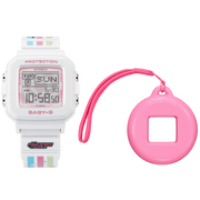 Casio G-Shock Baby G Le Superchicche BGD-10KPP-7ER - cinturino e cassa bianchi - quadrante digitale rosa con cuore